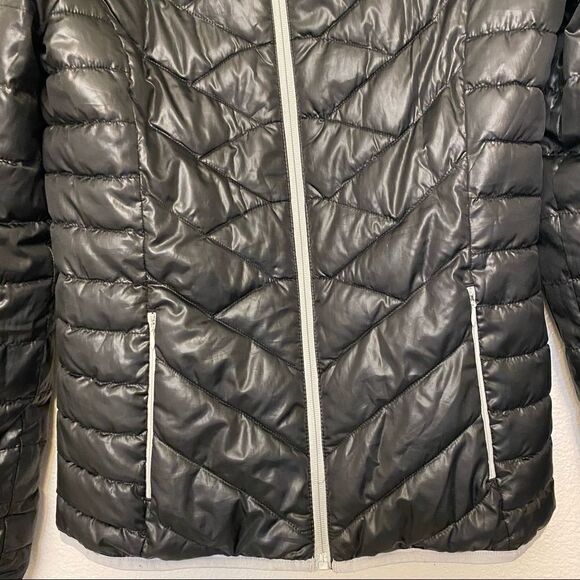 Women's alternative down puffer quilted black reversible Jacket S/M - Picture 4 of 12